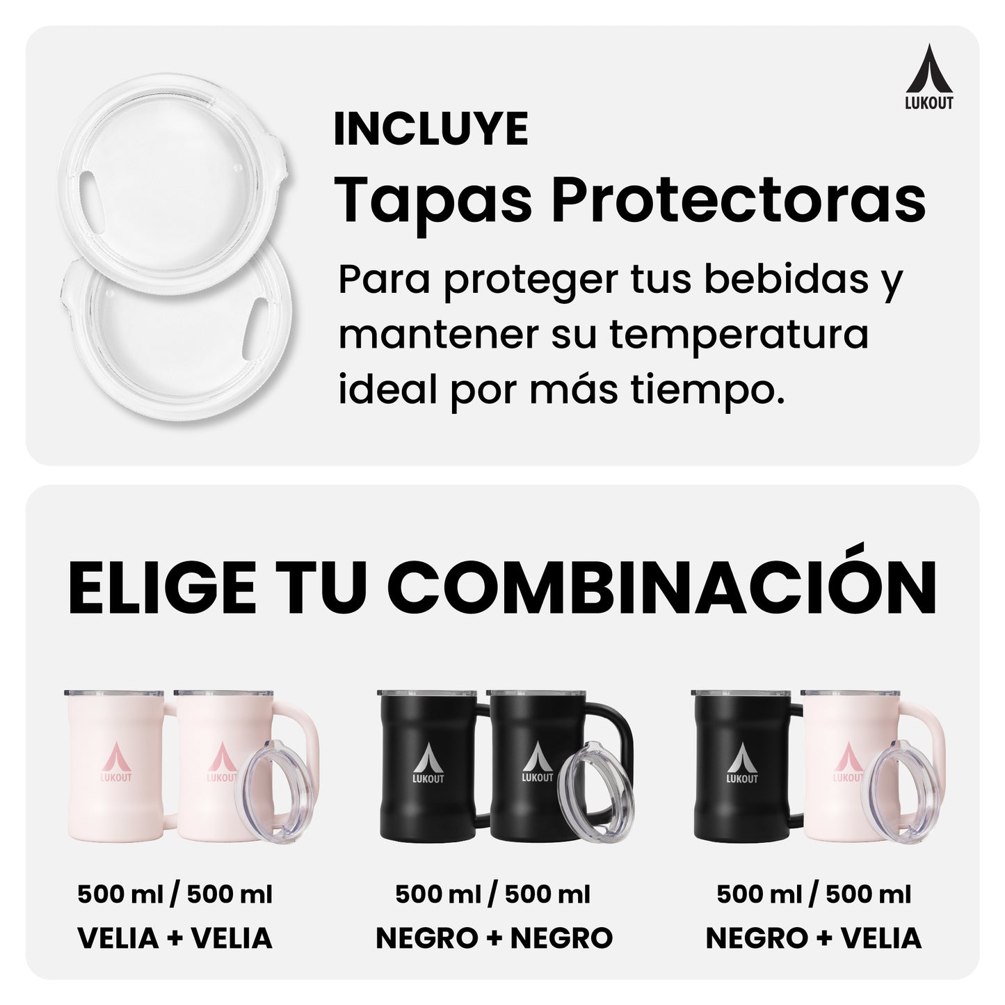 Set de 2 Tazas Térmicas Beer Mug 500 ml