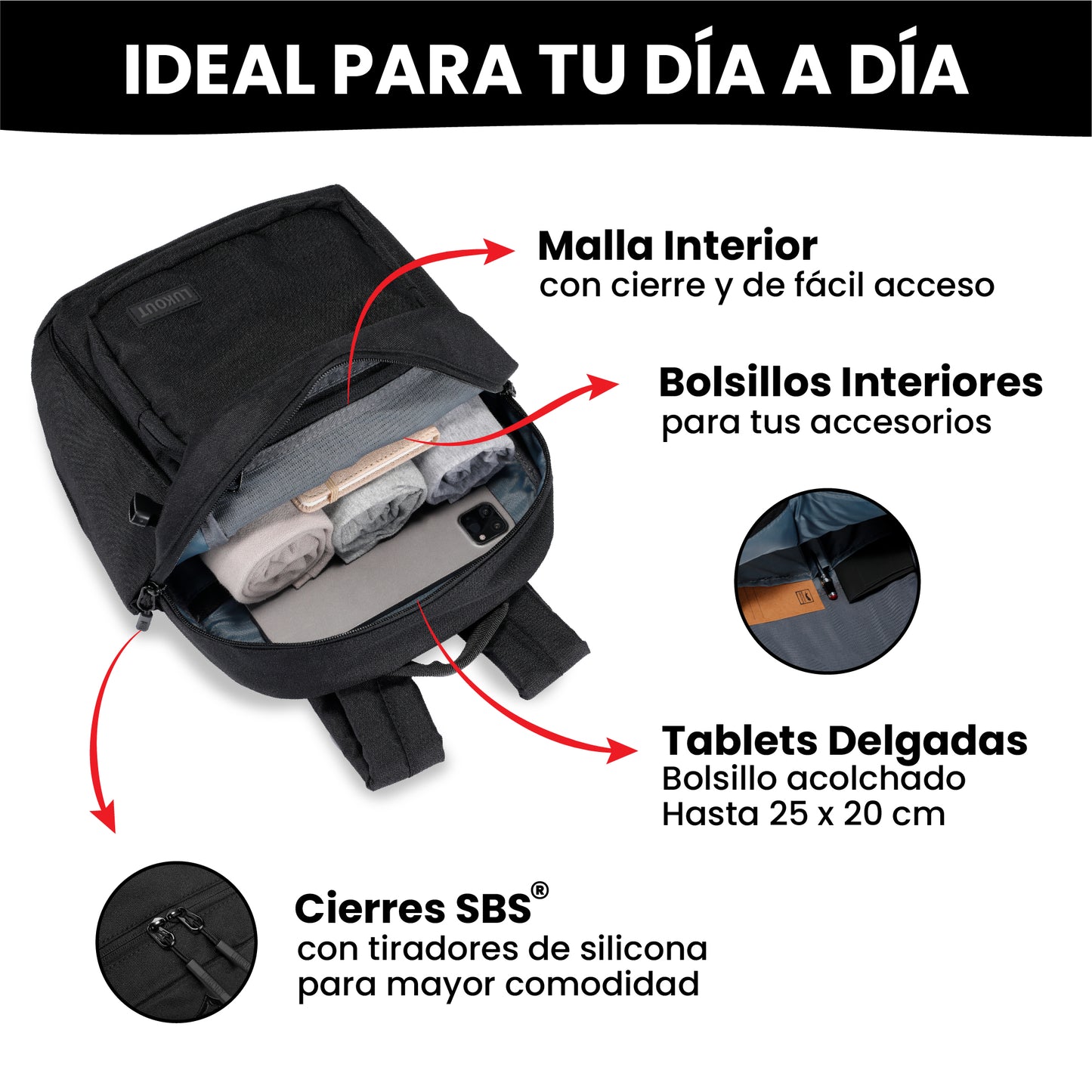 MOCHILA WORK & TRAVEL Mini 10 litros