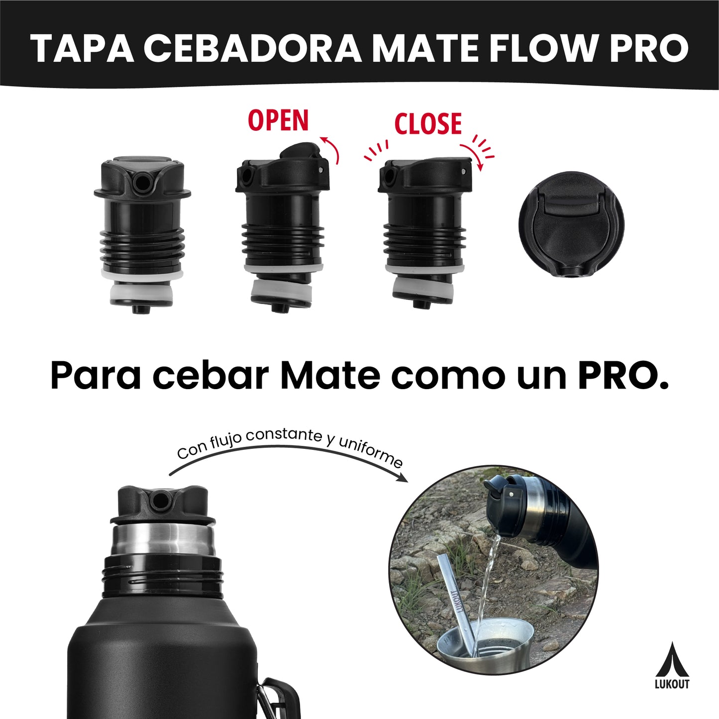 Kit Termo Mate Flow PRO 1200 ml + Mate 170 ml