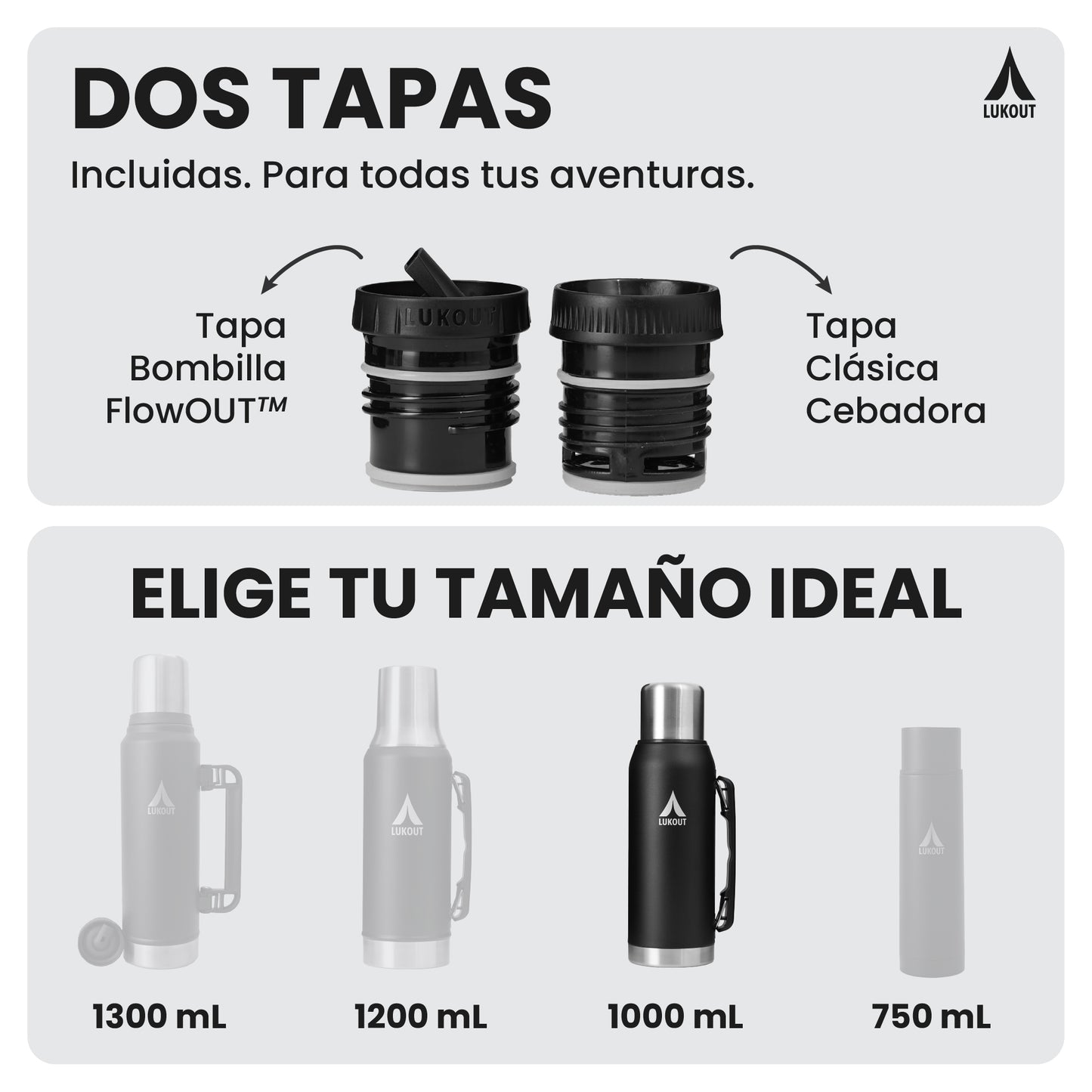Kit PRO Termo Handle 1000 ml + Mate 170 ml