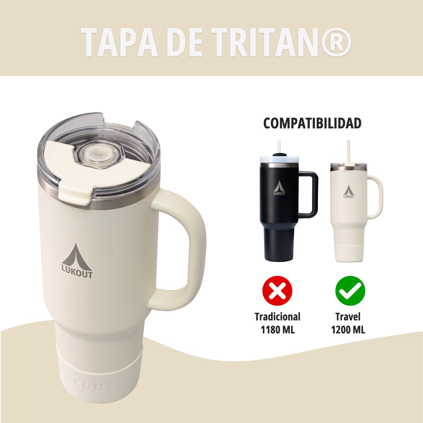 Tapa Tritan TRAVEL | 1200 ml