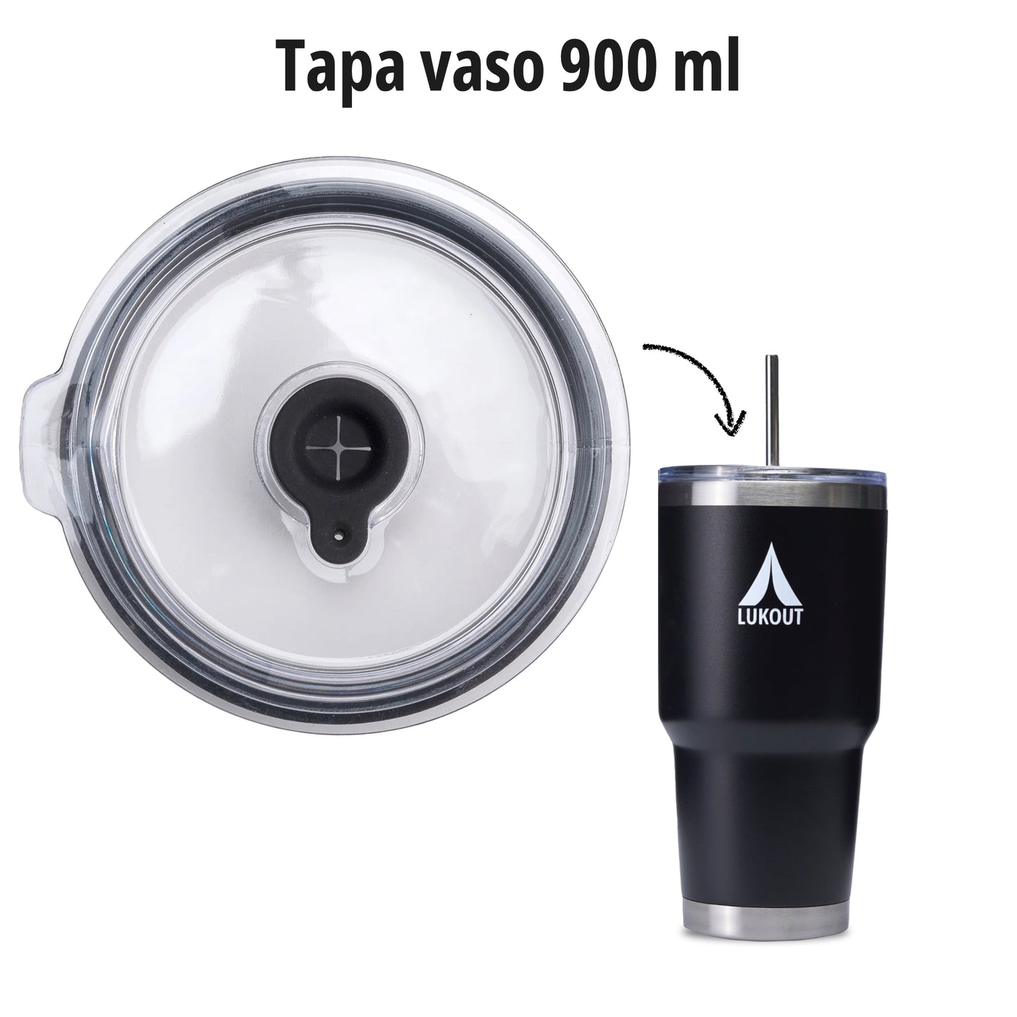 Tapa vaso 900 / Bombilla
