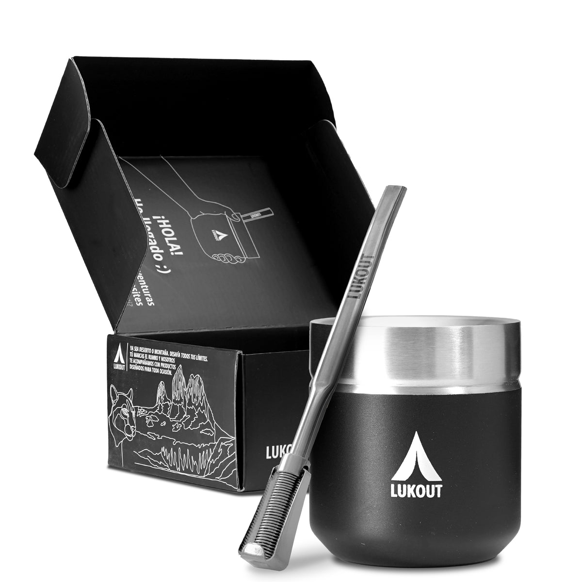 Mate térmico Tronador 180 ml - Negro