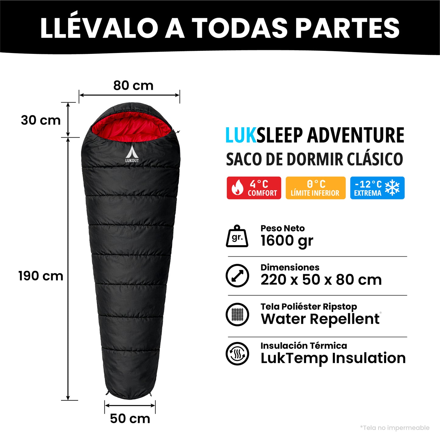 Saco de dormir LUKSLEEP Expedition