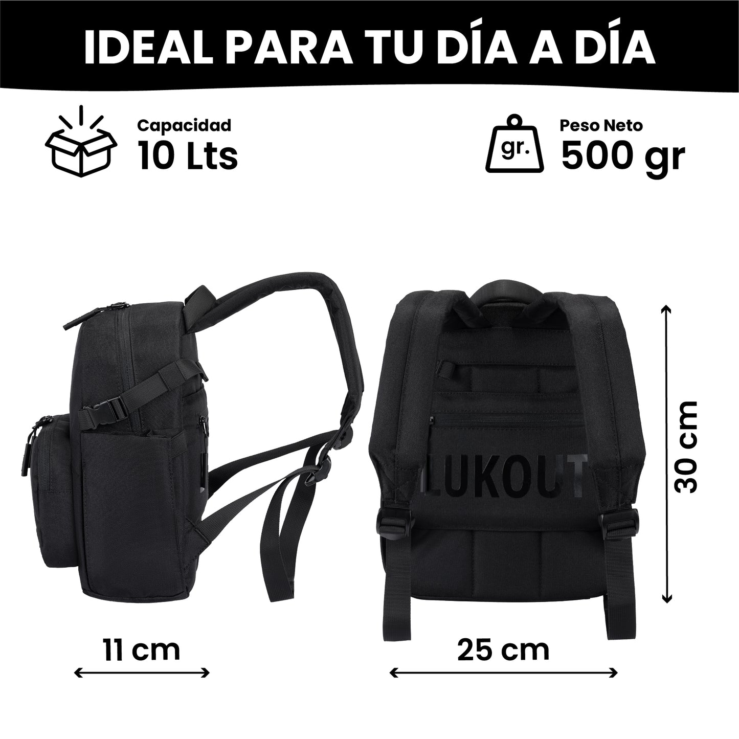 MOCHILA WORK & TRAVEL Mini 10 litros