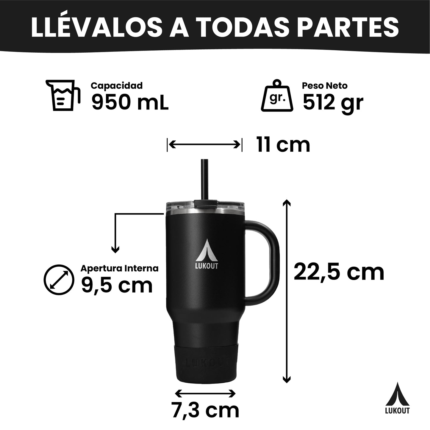 Vaso Travel Tumbler 950 ml