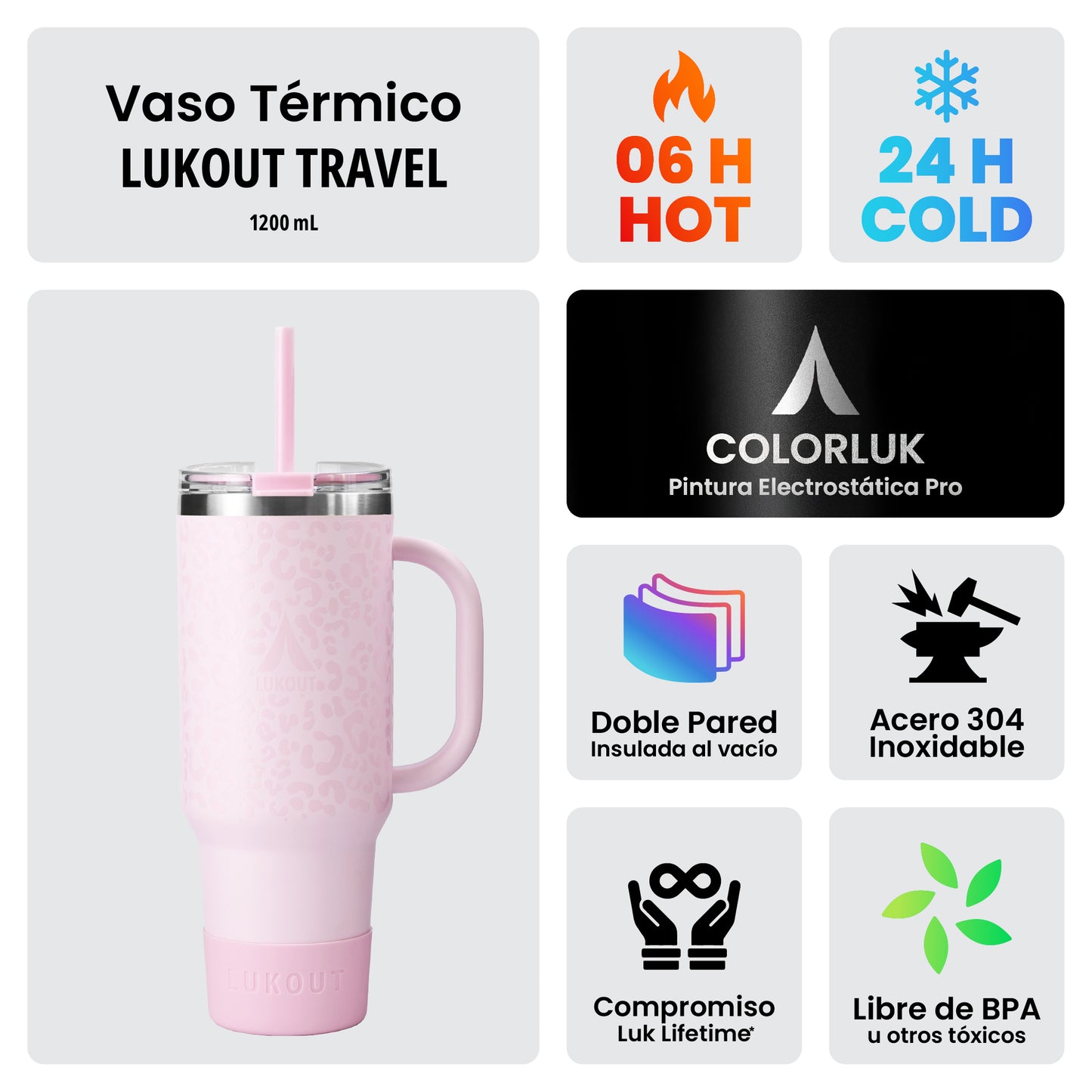 Vaso Travel Tumbler 1200 ml - Animal Print