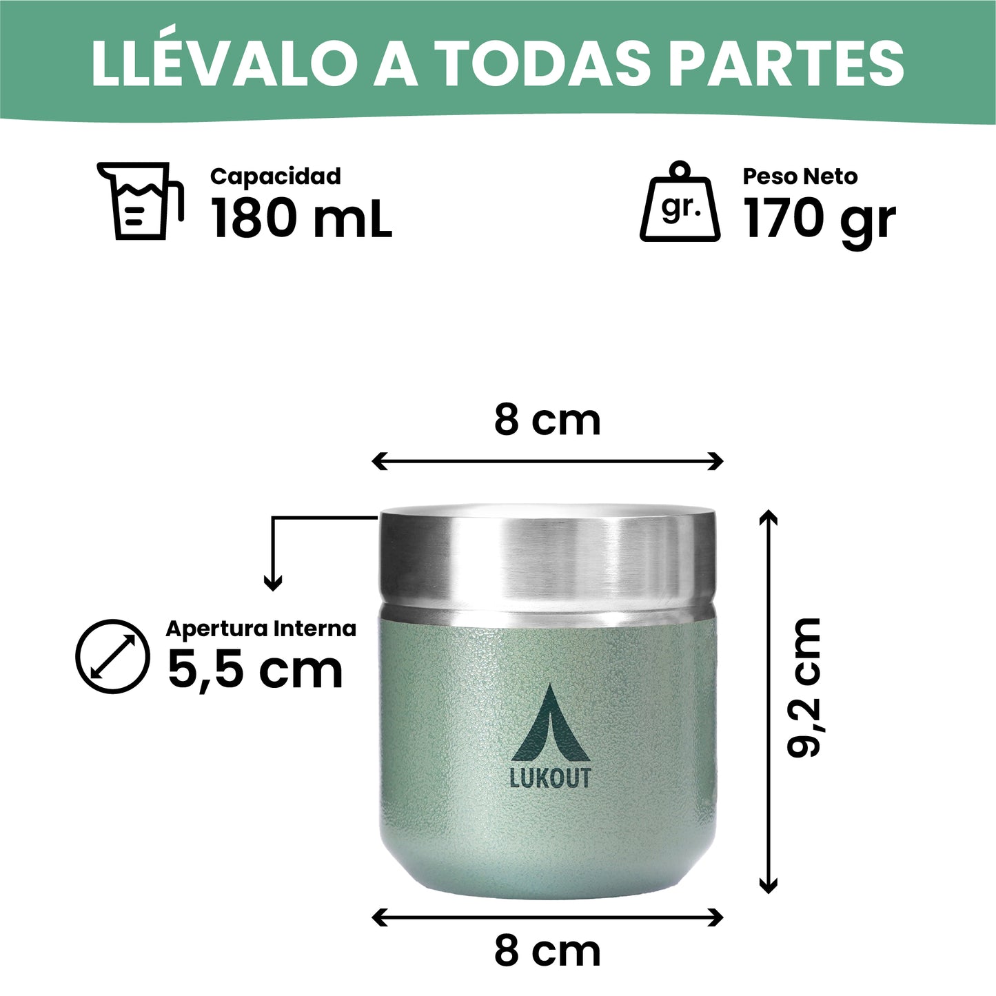 Mate térmico Tronador 180 ml